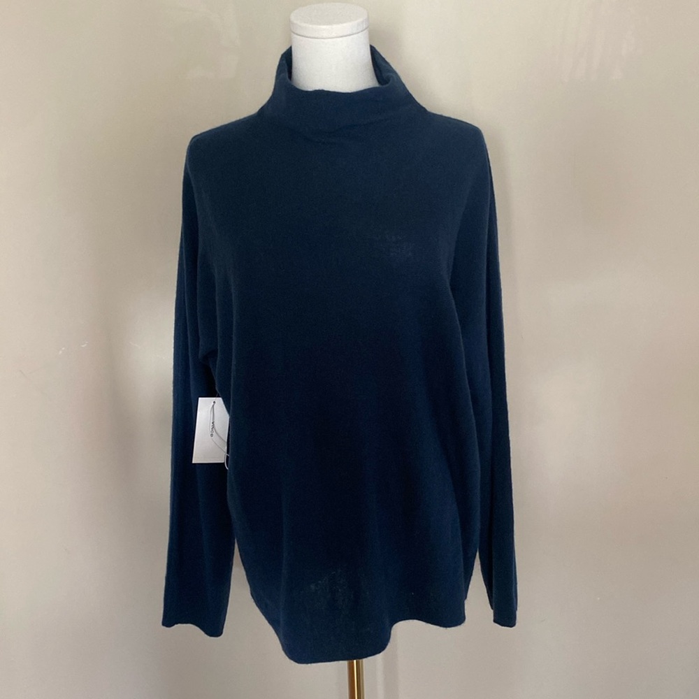 Vince Turquoise Cashmere Funnel Neck Sweater - XL